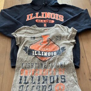 Illinois Illini Sweatshirt and Shirt Set